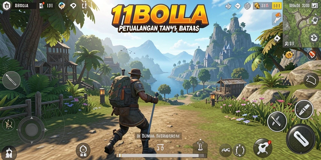 Tampilan gameplay yang memukau dari <strong>11BOLA</strong> dalam dunia terbuka.