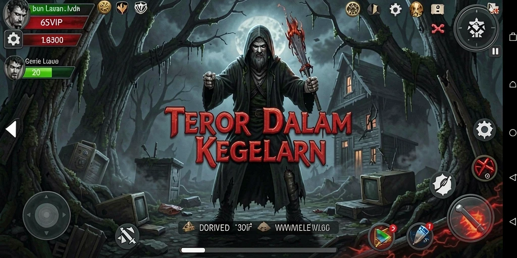 Gameplay menyeramkan dalam suasana kegelapan dan ketegangan.