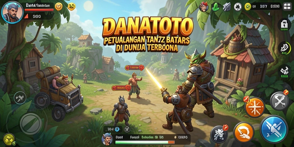 Tangkapan layar yang menunjukkan eksplorasi dunia terbuka di DANATOTO.