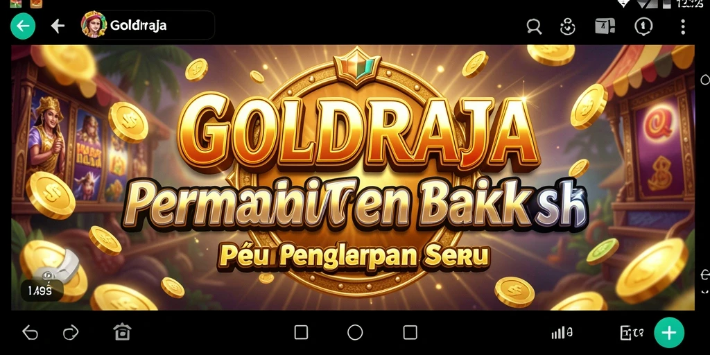 Tampilan gameplay menarik dari GOLDRAJA dengan simbol dan efek grafis yang memukau.
