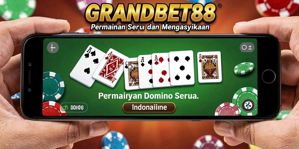 Screenshot gameplay menarik dari GRANDBET88 yang menunjukkan keseruan bermain Domino.