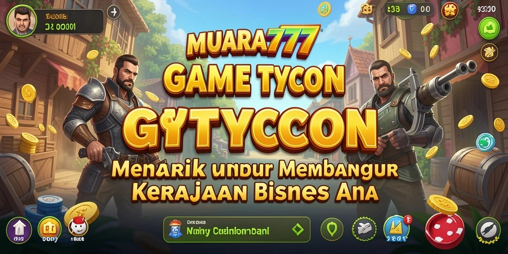Screenshot gameplay MUARA777 menampilkan aktivitas bisnis yang dinamis.