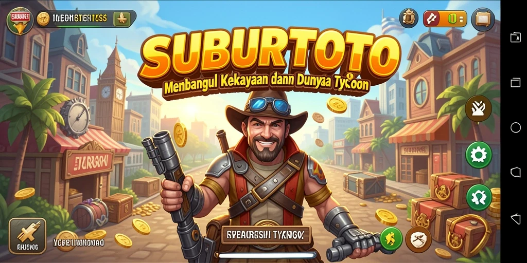 Screenshot utama SUBURTOTO menampilkan pengalaman gameplay Tycoon yang seru.