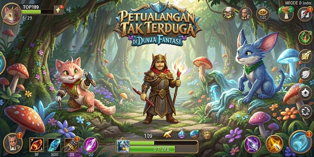 Screenshot utama TOPI189 menampilkan aksi seru dalam gameplay Adventure.