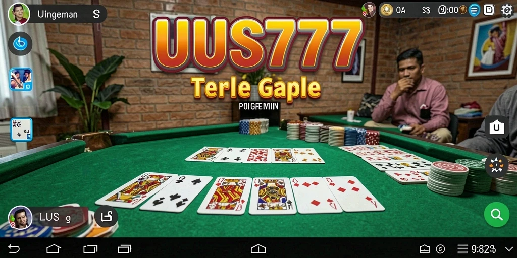 Screenshot menampilkan gameplay seru UUS777 dalam permainan Gaple.